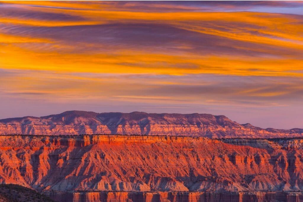 Utah sunset mountains