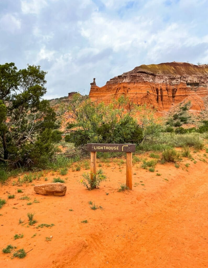 Palo Duro Canyon State Park sign