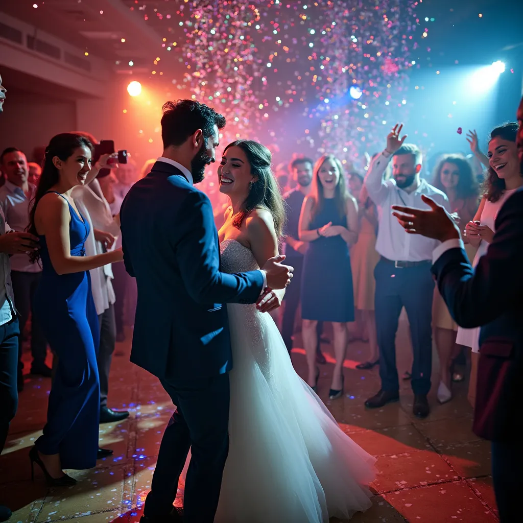 wedding dance songs 2 (1) a bride and groom dancing on the dance floor with confetti