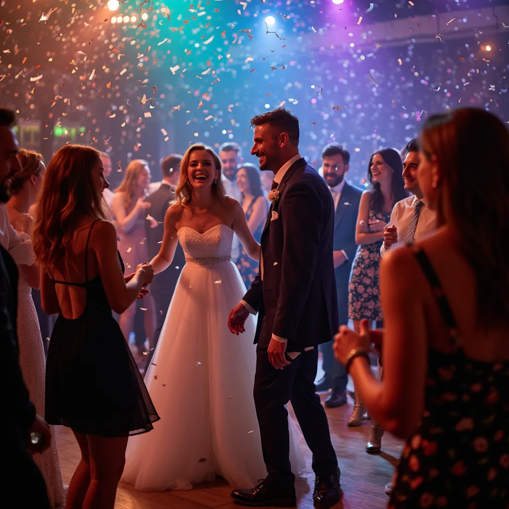 wedding dance songs 2 a bride and groom dancing on the dance floor with confetti