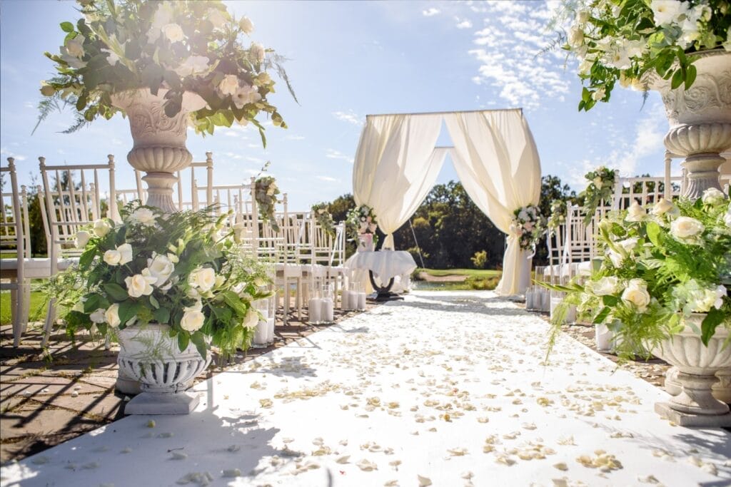 Wedding aisle Wedding aisle outdoors