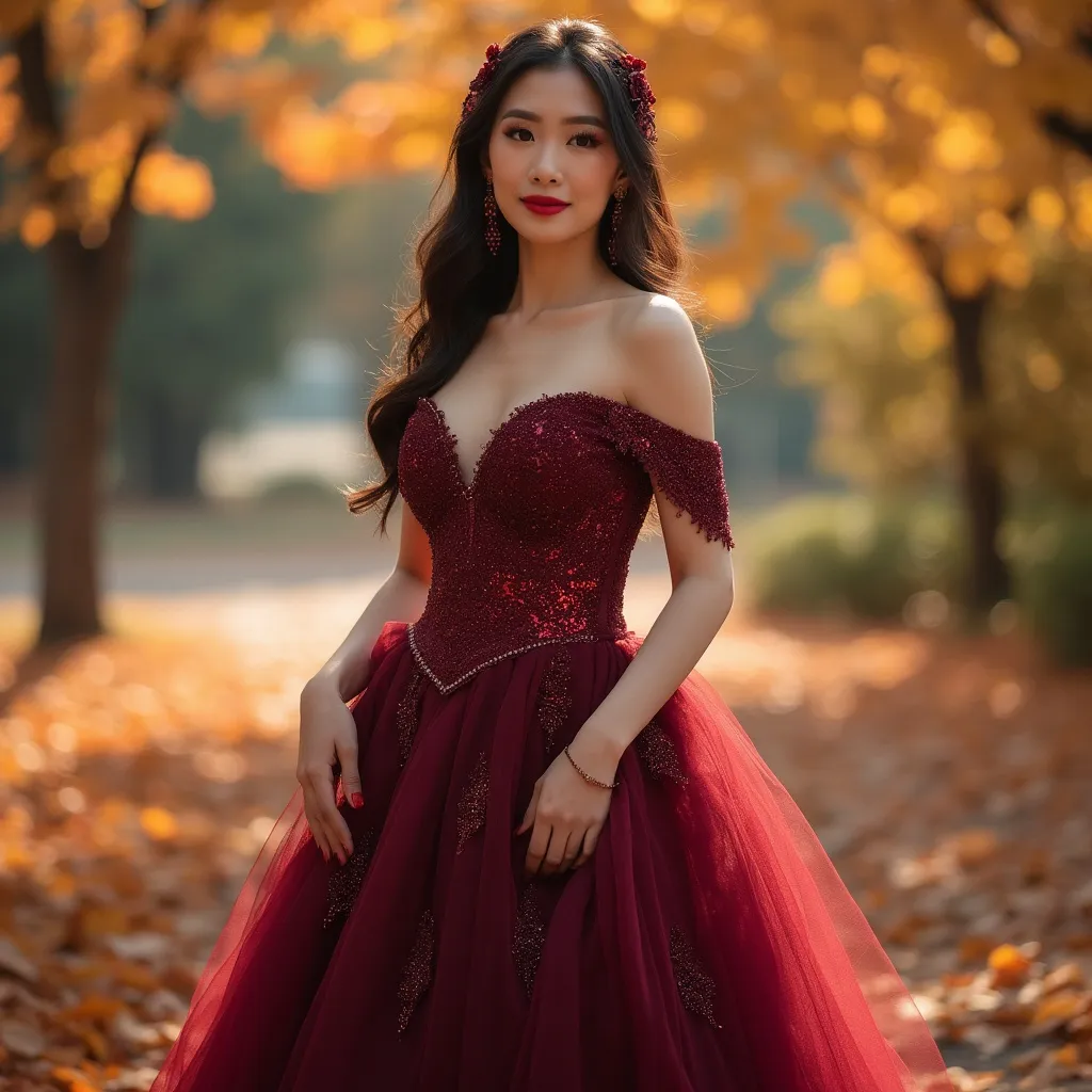 Burgundy fall wedding dress Burgundy fall wedding dress