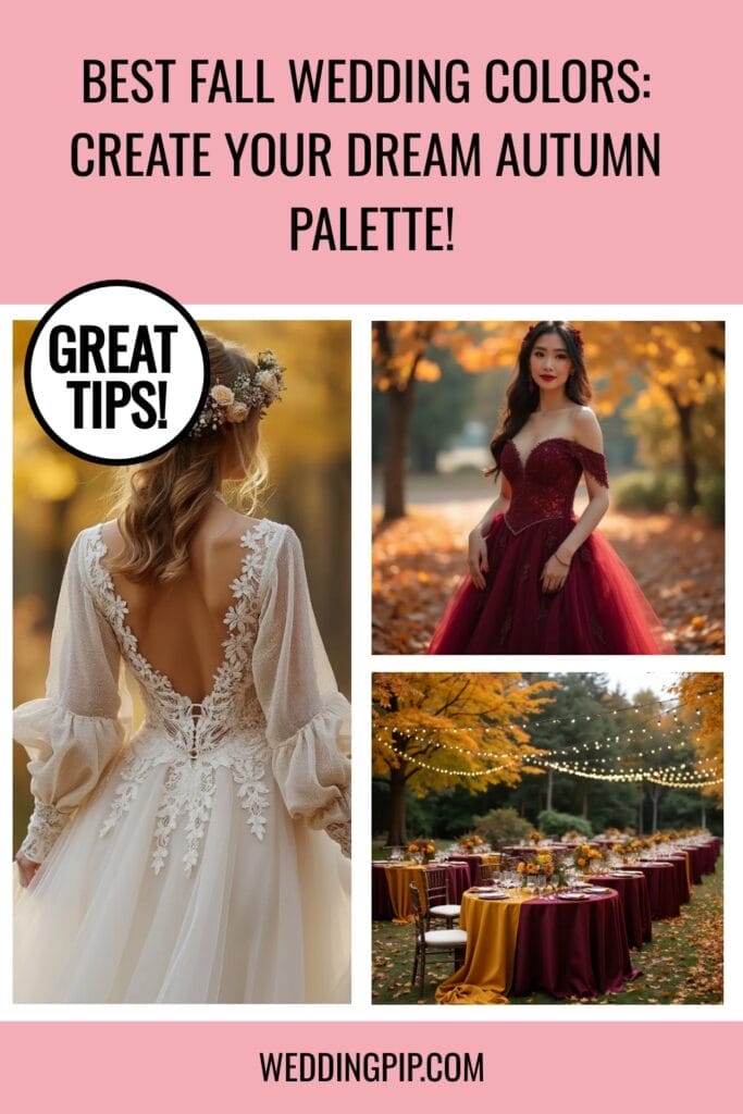 Fall Wedding Colors Pinterest Pin A (3) Fall Wedding Colors Pinterest Pin