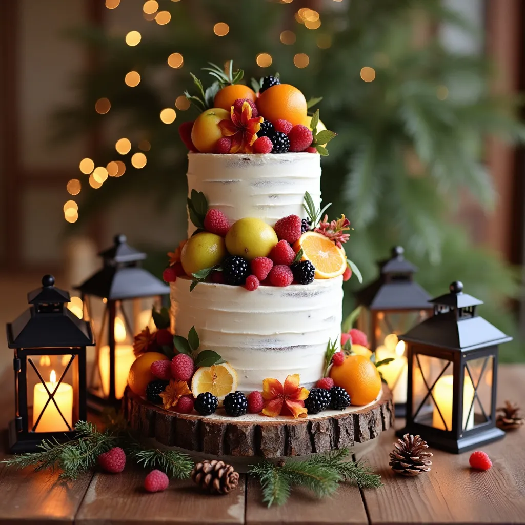 Fall colors for wedding A cake with fall colors for wedding