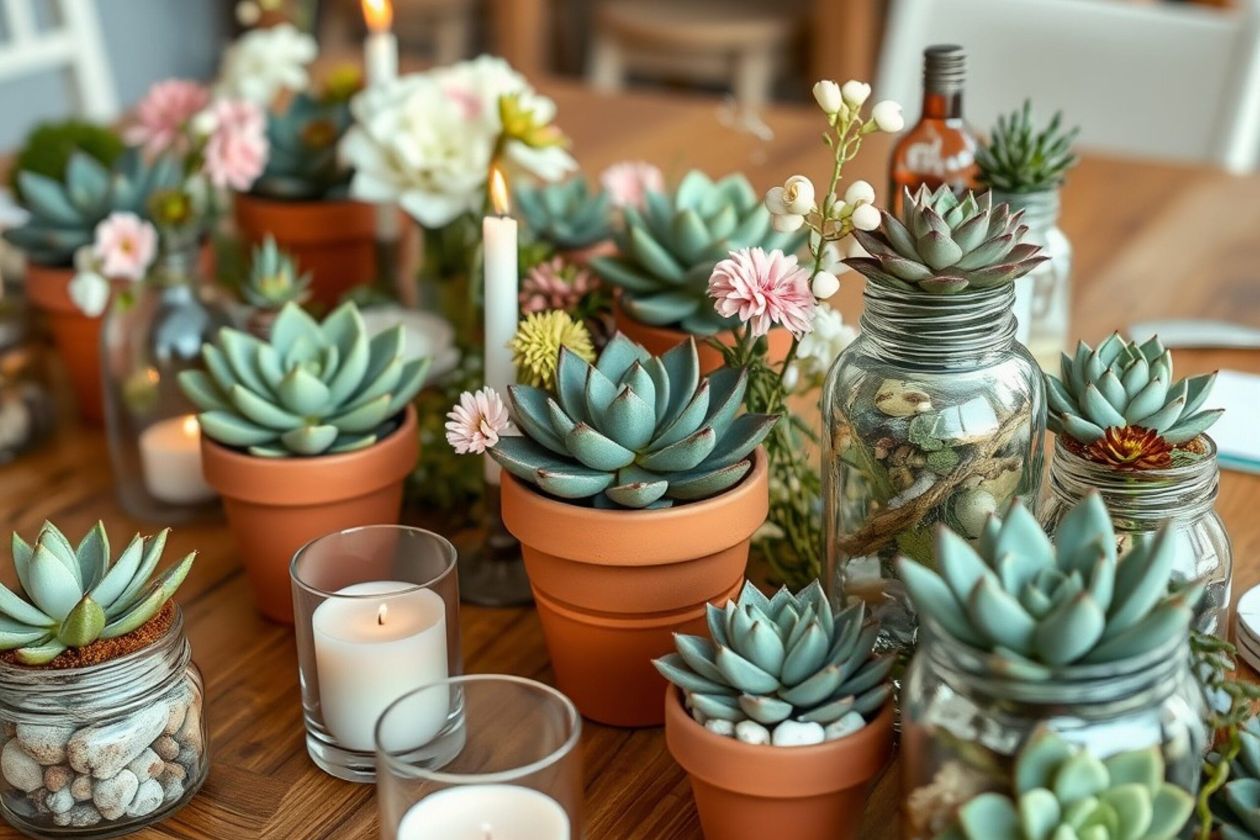 Succulents Wedding Centerpieces: Creativity Meets Elegance in Floral Design via @weddingpip