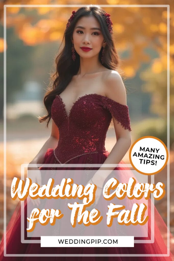 Wedding colors for the Fall Pinterest Pin 3 Wedding colors for the Fall Pinterest Pin