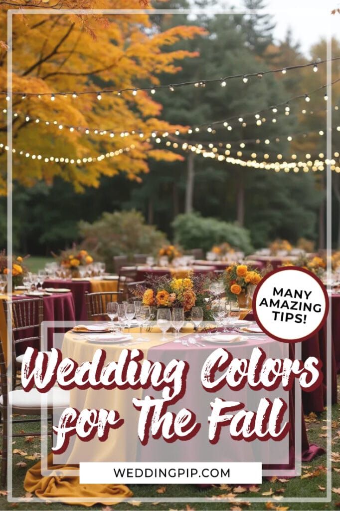 Wedding colors for the Fall Pinterest Pin 4 Wedding colors for the Fall Pinterest Pin