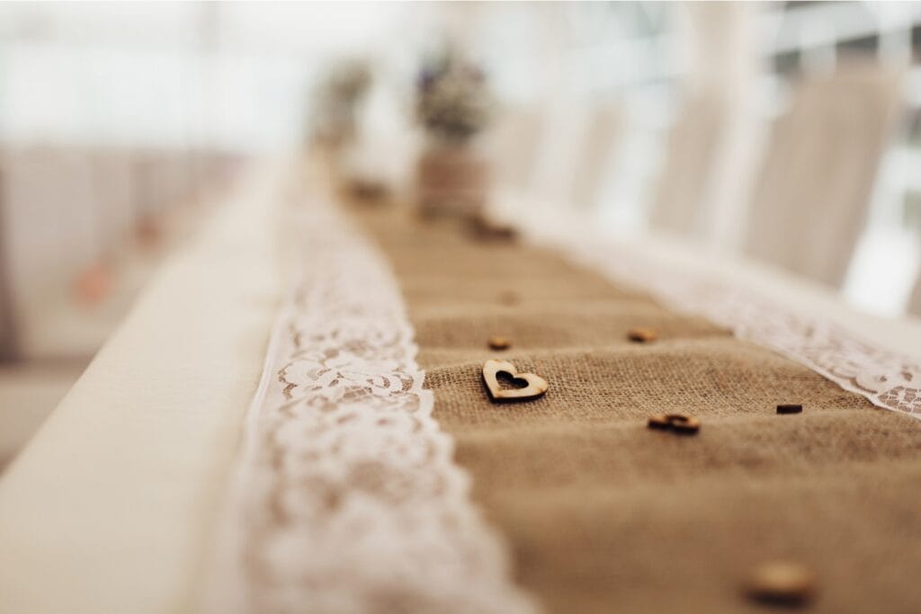 Wedding planning checklist UK (1) Wedding table runner