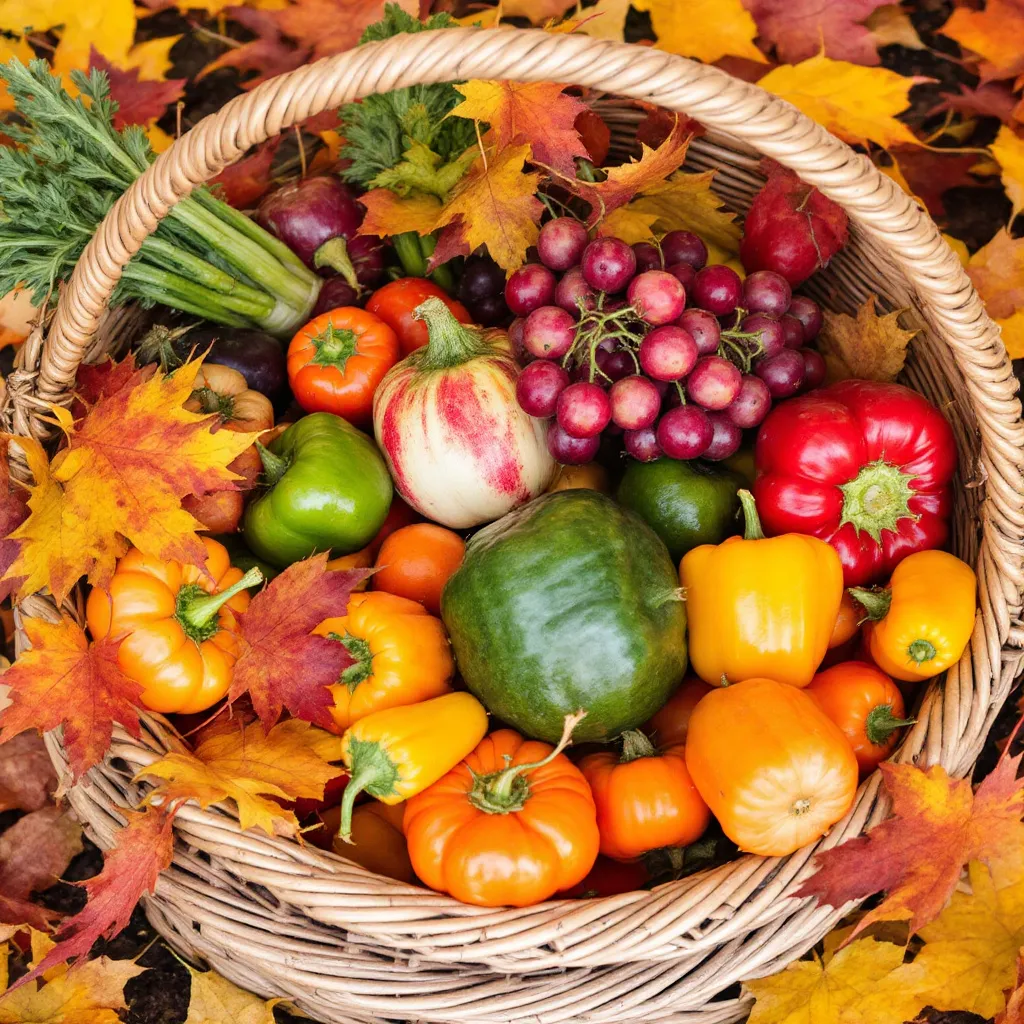Autumn wedding food ideas on a budget (4) Autumnal vegetables in a basket