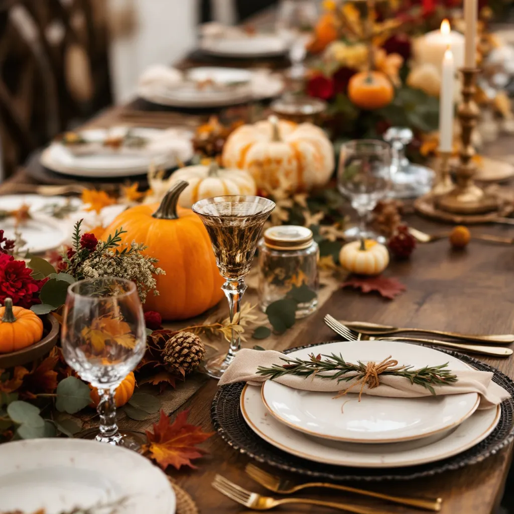 Cheap Autumn wedding food ideas (1) A rustic fall wedding table setup