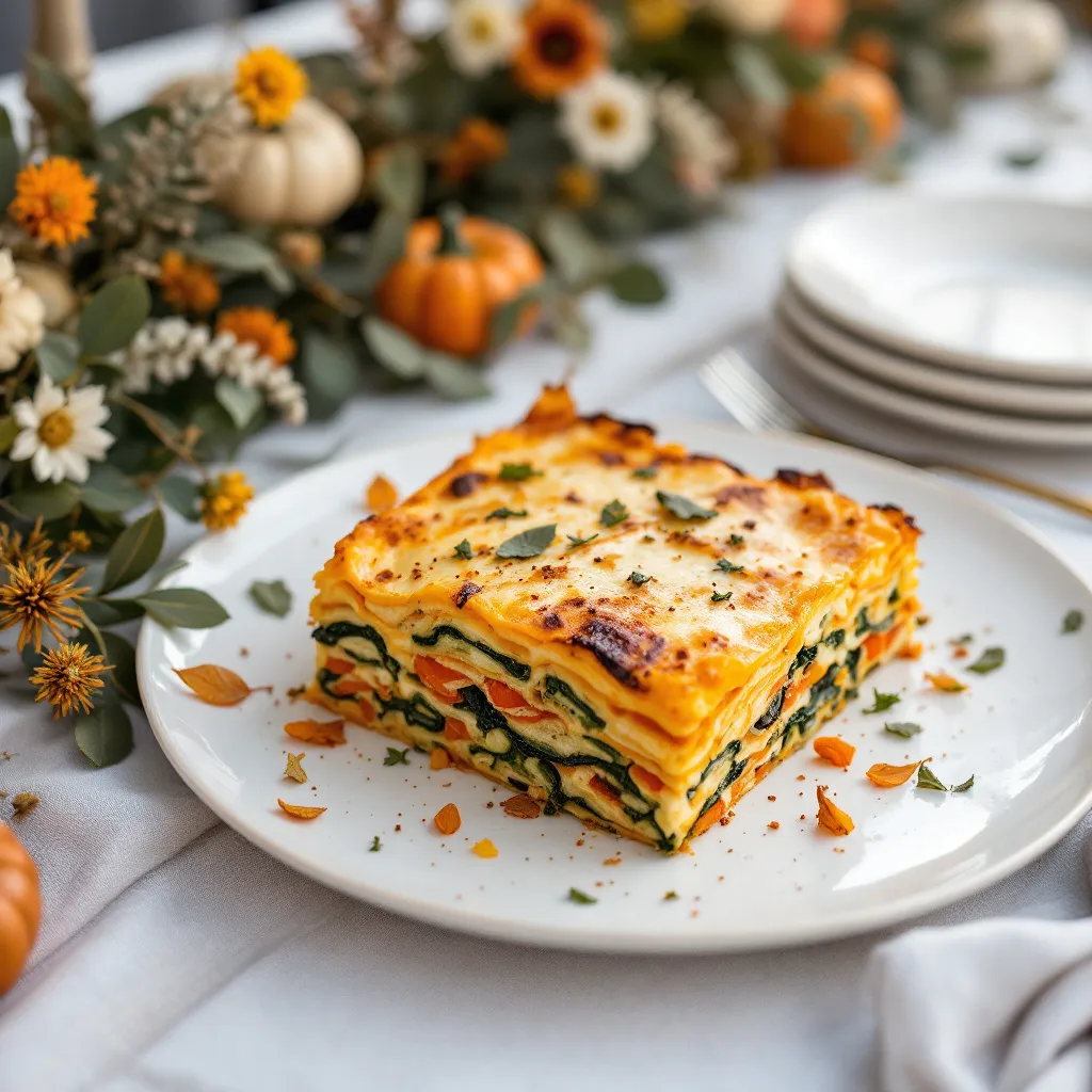 Fall wedding food ideas on a budget (1) Roasted vegetable lasagne at a budget fall wedding