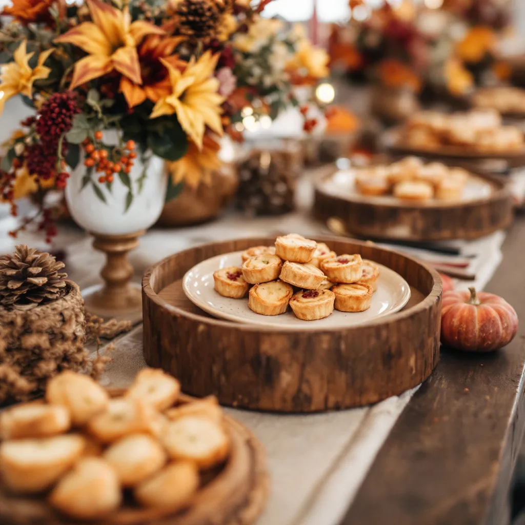 Fall wedding food ideas on a budget 1 Apple pastries on a table at a wedding