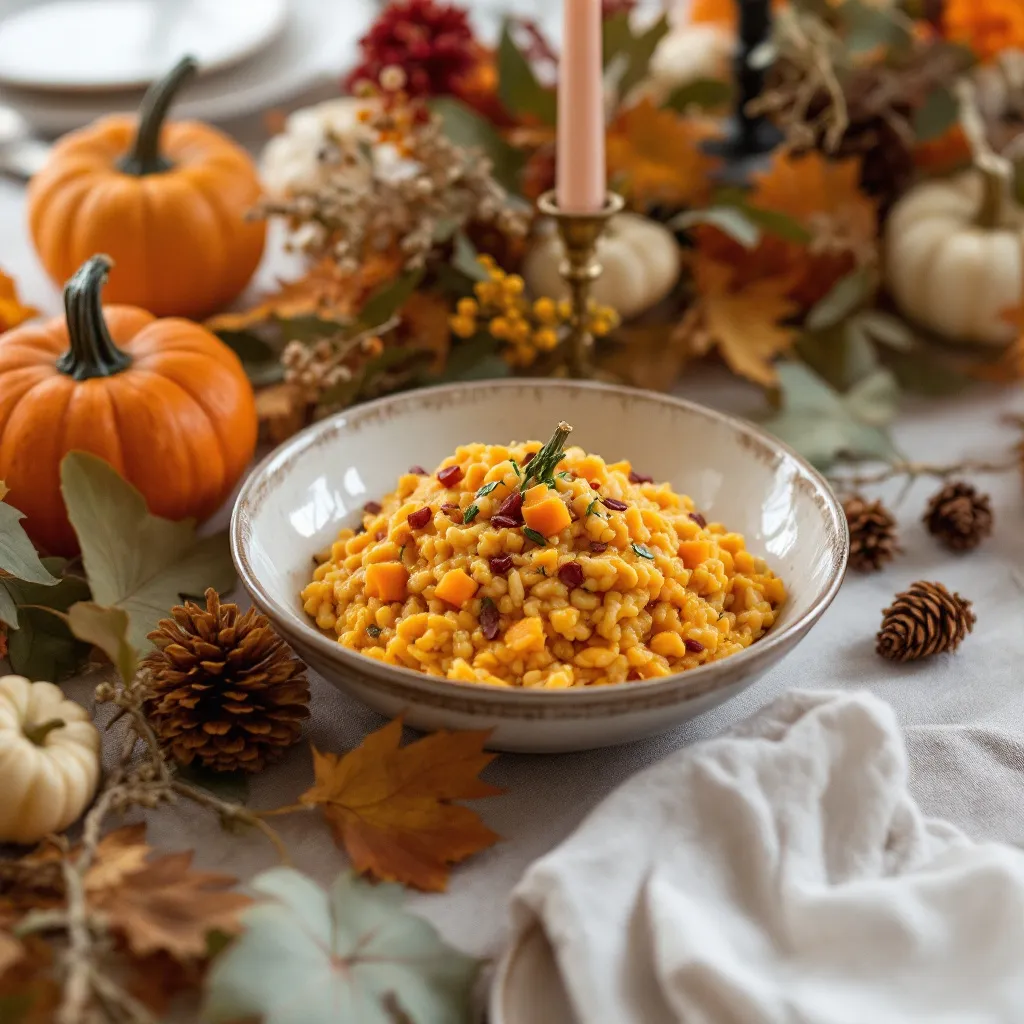 Fall wedding food ideas on a budget (3) Butternut squash risotto at an autumn wedding