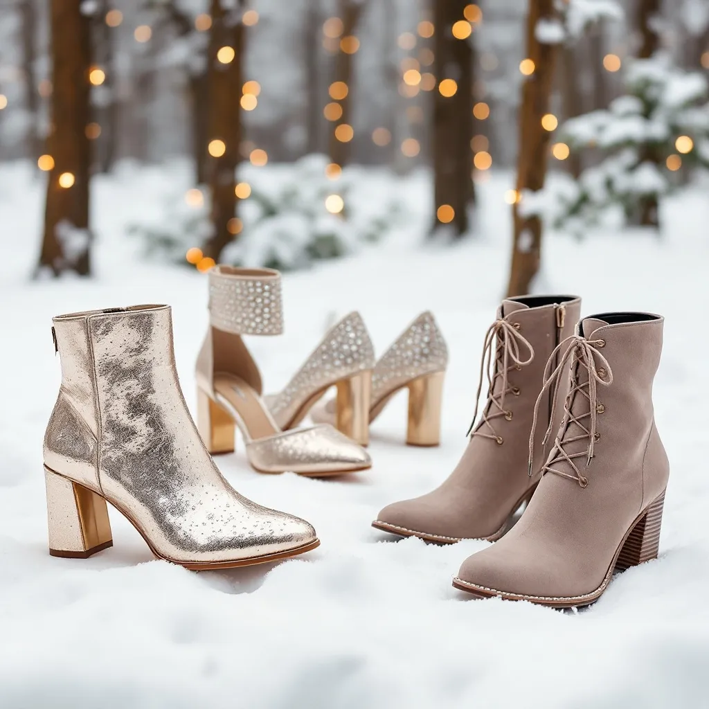 Guest Winter Wedding Dresses (3) Winter wedding shoes in the snow