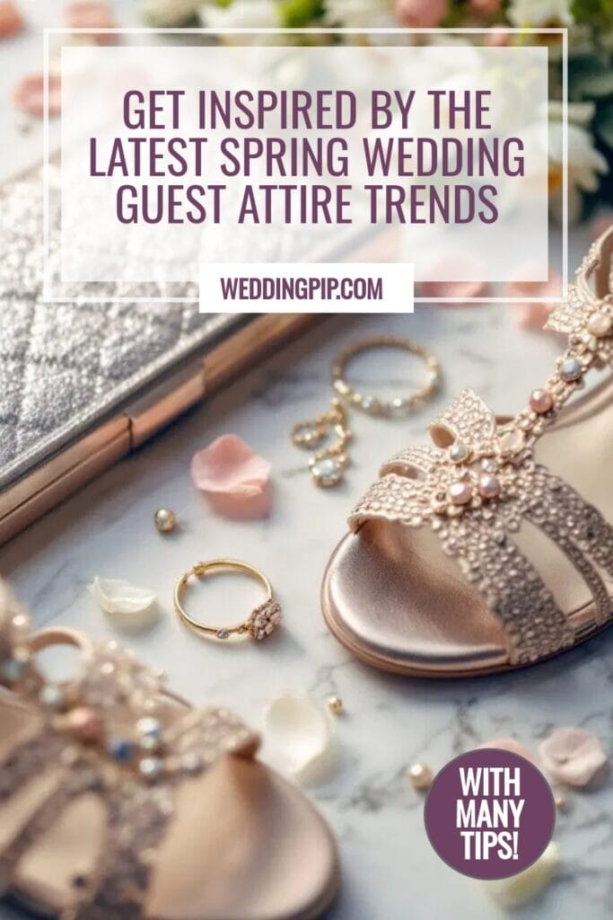 Spring wedding guest attire Pinterest Pin