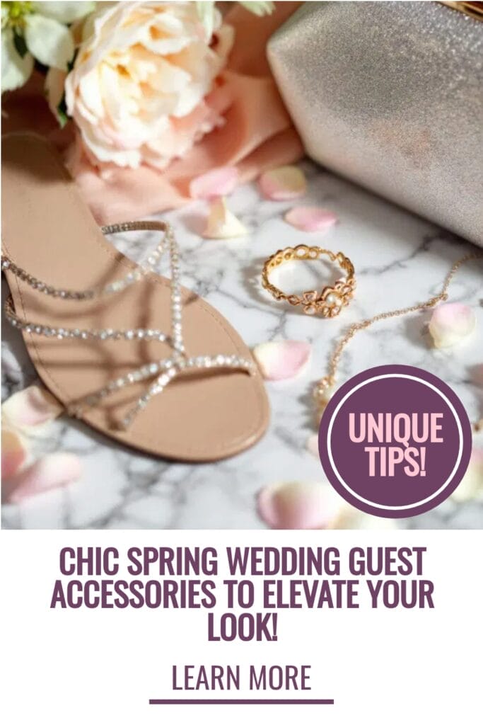 Spring wedding guest attire Pinterest Pin