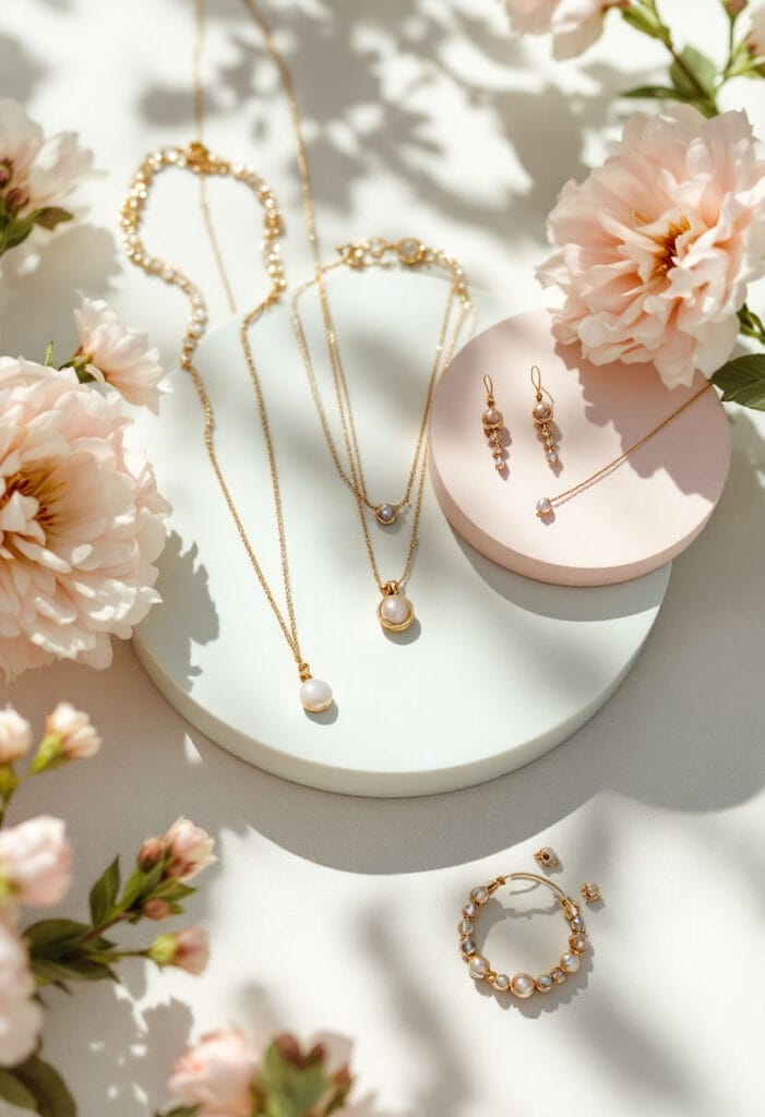 Spring wedding guest dresses accessories (3) Spring wedding guest accessories on a table