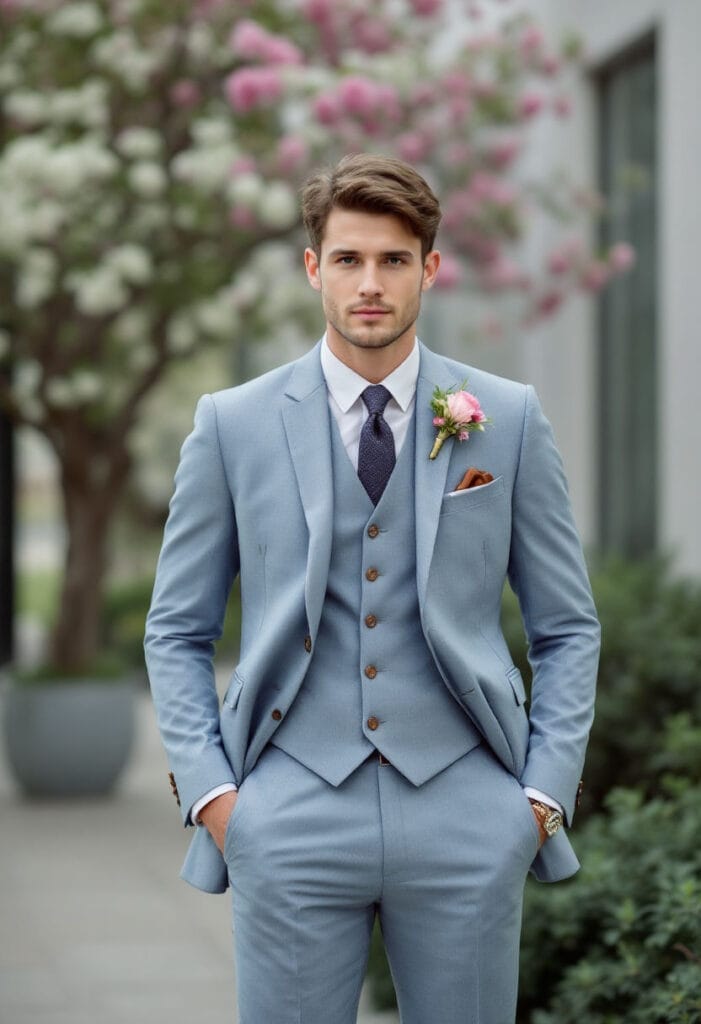 Men's Spring wedding suit