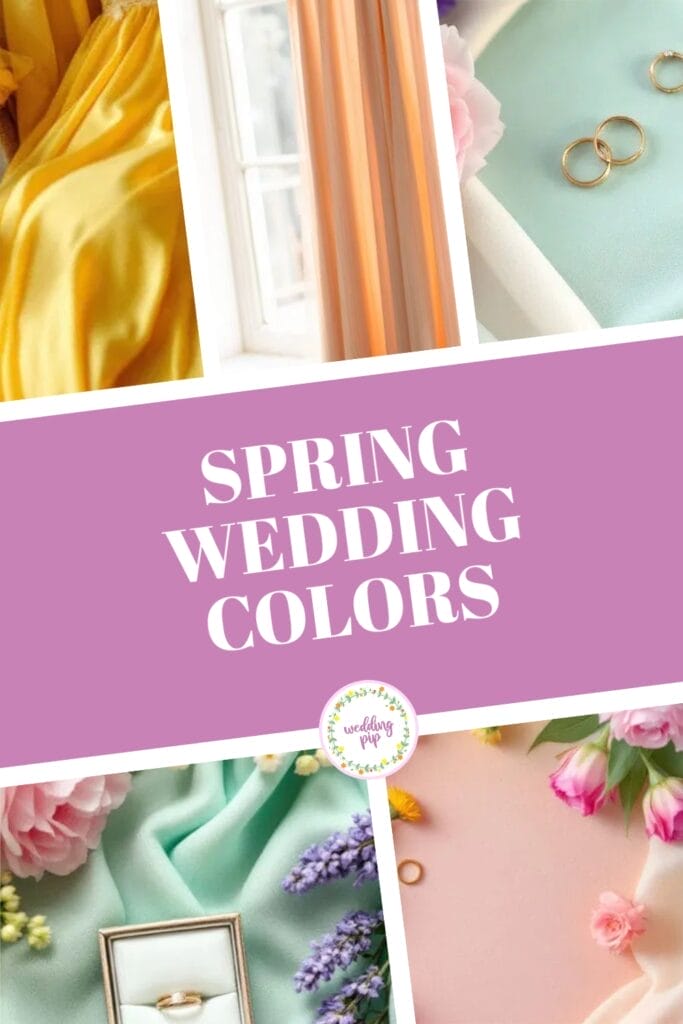 Spring wedding colors palette Pinterest Pin (1)