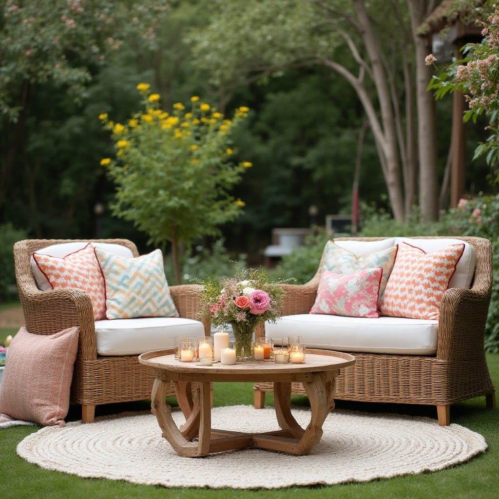 Summer wedding (6) Outdoor seating at summer wedding