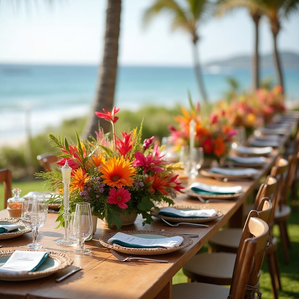 Summer wedding at beach